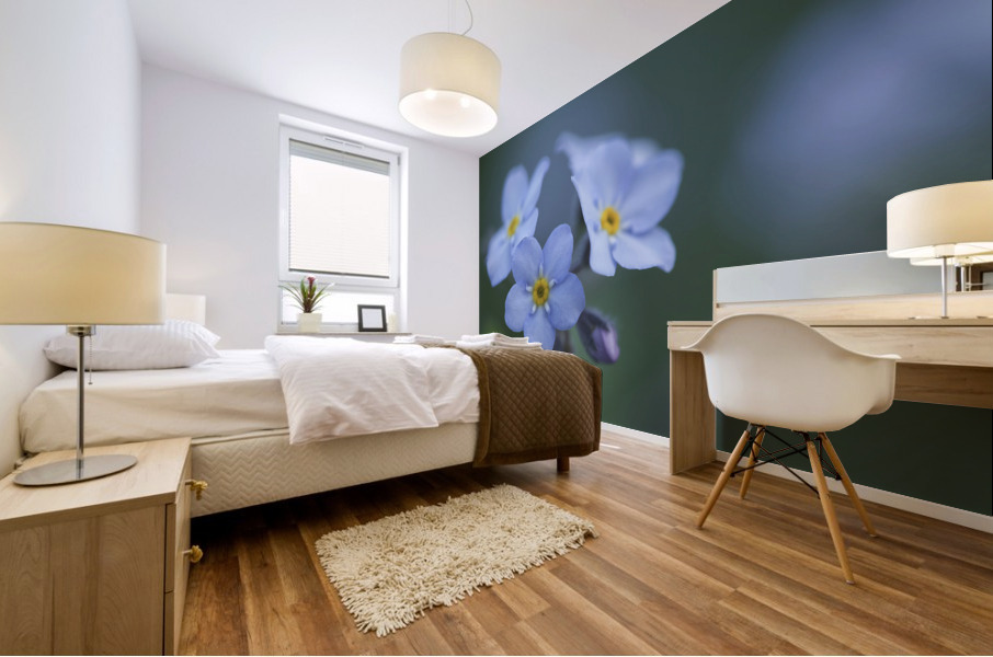 Ladies In Blue Mural print