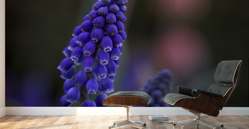 Tiny Blue Bulbs Wall Murals