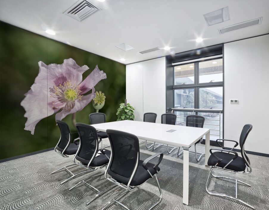 Pink Poppy Wall Printing