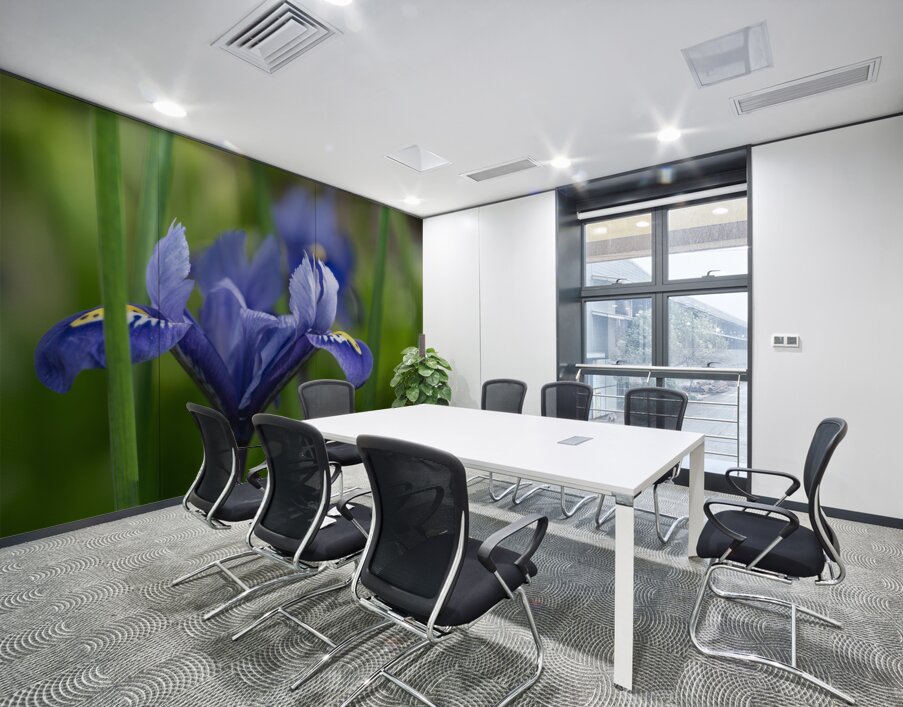 Velvet Blue Wall Printing