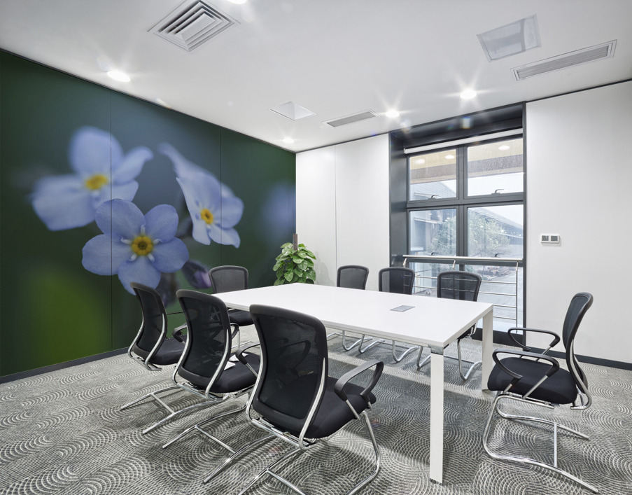 Ladies In Blue Wall Printing