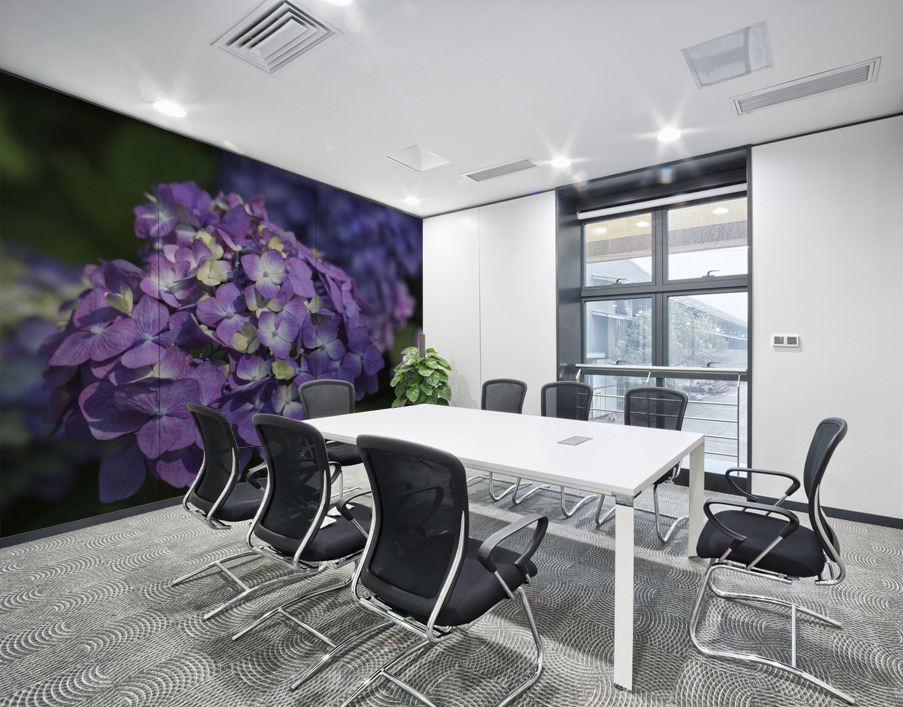 French Hydrangea Wall Printing