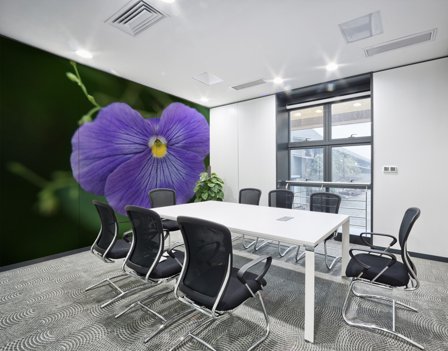 Blue Velvet Wall Printing