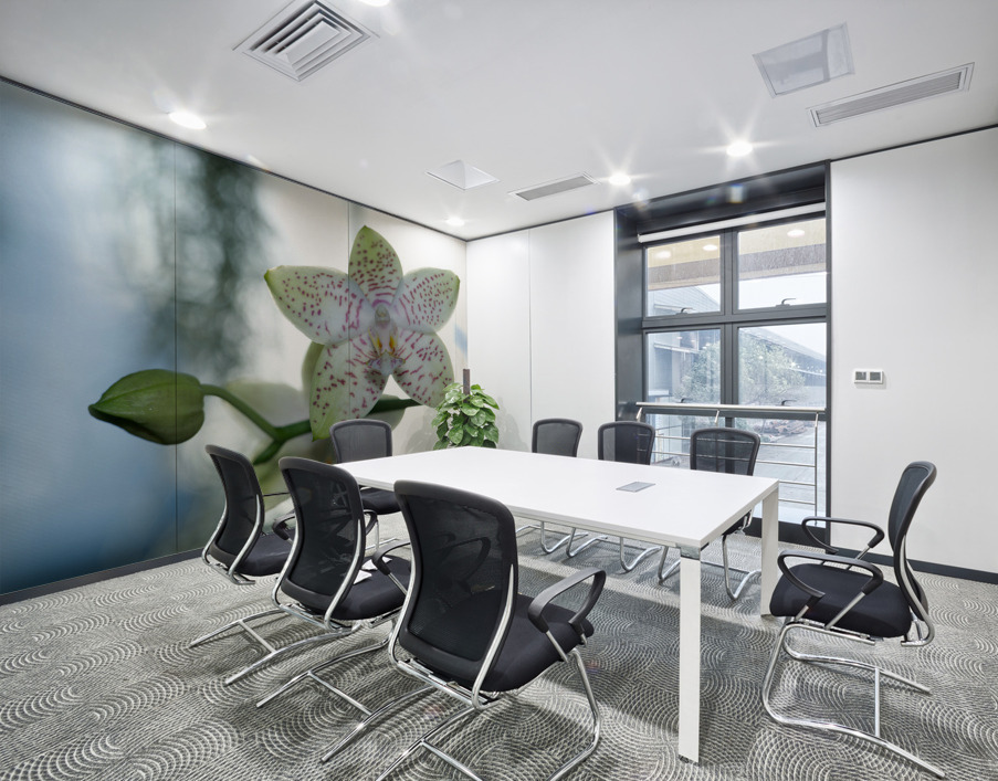 Ornamental Orchid Wall Printing