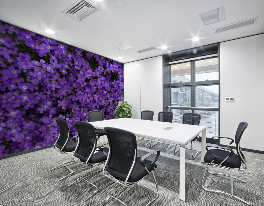 Purple Groundcover Wall Printing