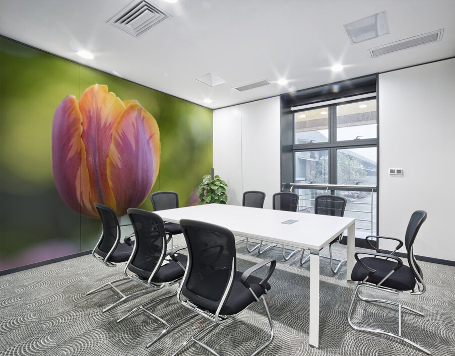 Pastel Garden Tulip Wall Printing