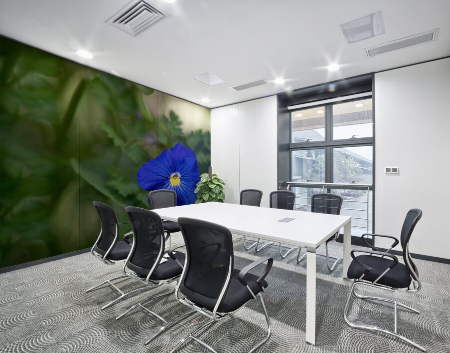 Velvety Blue Wall Printing