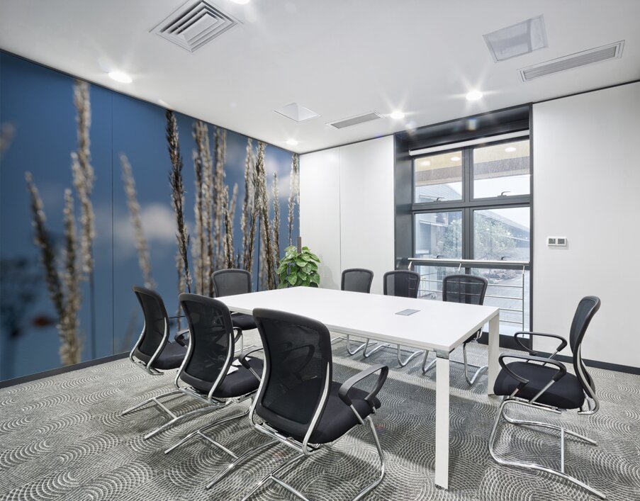 Silver Grass Wall Printing