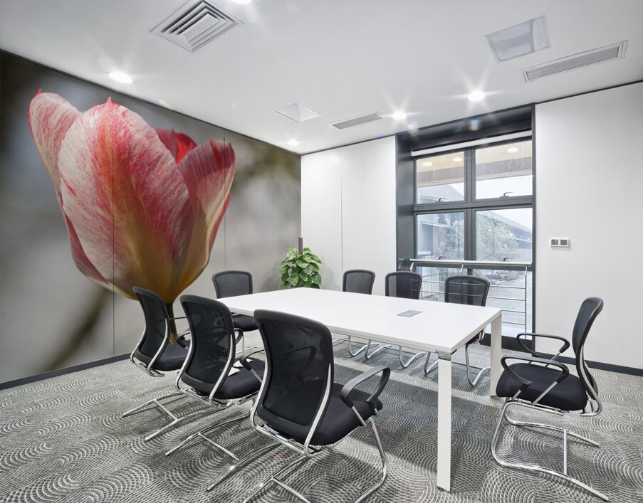 Cheerful Lady Wall Printing